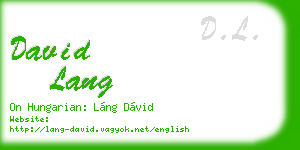 david lang business card